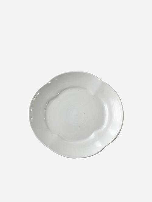 [쿠타니] 백자 구름 접시 L (19cm)