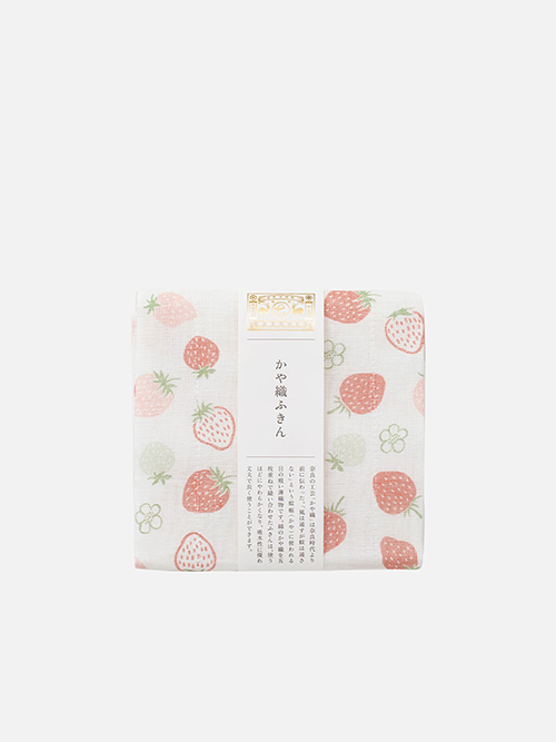 [나카가와상점] 5중 딸기 패턴 행주